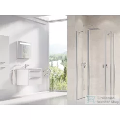   Ravak CHROME CRV2+CRV2 120x120 cm-es nyílóajtós,sarokbelépős zuhanykabin,króm/transparent 1QVG0C00Z1SET120120