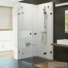 Ravak BRILLIANT BSRV4 80x80 cm-es nyílóajtós zuhanykabin zsanér,fogantyú,merevítő (B-SET) nélkül,króm+transparent,1UV44A00Z1