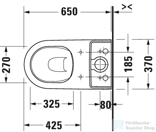Duravit D-NEO perem nélküli vario kifolyós monoblokkos wc tartály és ülőke nélkül,HygieneGlaze bevonattal 2002092000