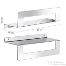 Sapho CLEO polc és/vagy törölközőtartó, 300mm, fényes inox (2019133)
