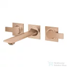 Grohe Allure 3-lyukas falsík alatti mosdó csaptelep, leeresztő nélkül,  matt warm sunset 20193DL2