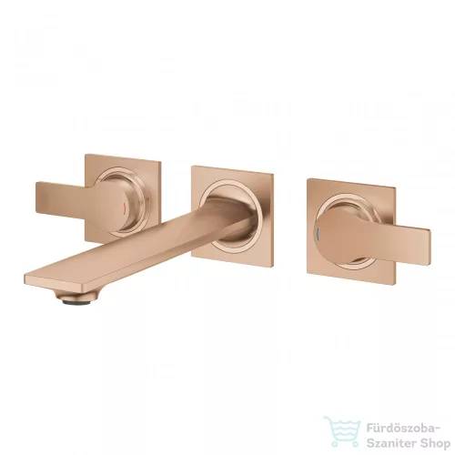 Grohe Allure 3-lyukas falsík alatti mosdó csaptelep, leeresztő nélkül,  matt warm sunset 20193DL2