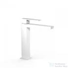 Tres SLIM EXCLUSIVE magasított mosdó csaptelep, leeresztő nélkül, matt fehér 20210303BM