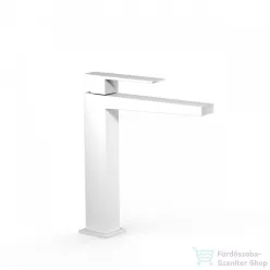   Tres SLIM EXCLUSIVE magasított mosdó csaptelep, leeresztő nélkül, matt fehér 20210303BM