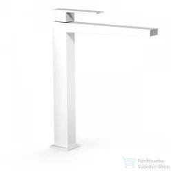   Tres SLIM EXCLUSIVE magasított mosdó csaptelep, leeresztő nélkül, matt fehér 20210305BM