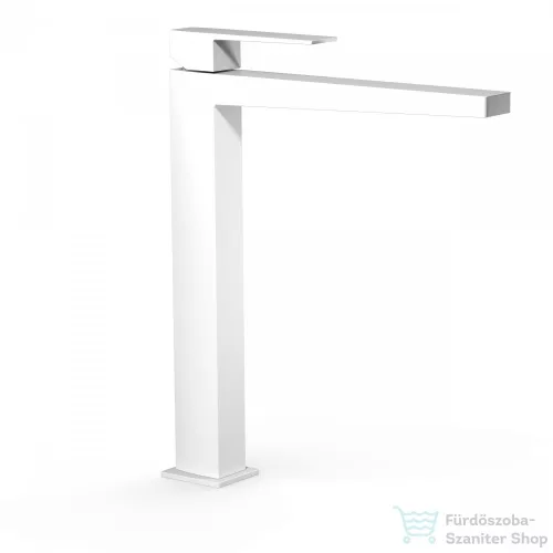 Tres SLIM EXCLUSIVE magasított mosdó csaptelep, leeresztő nélkül, matt fehér 20210305BM