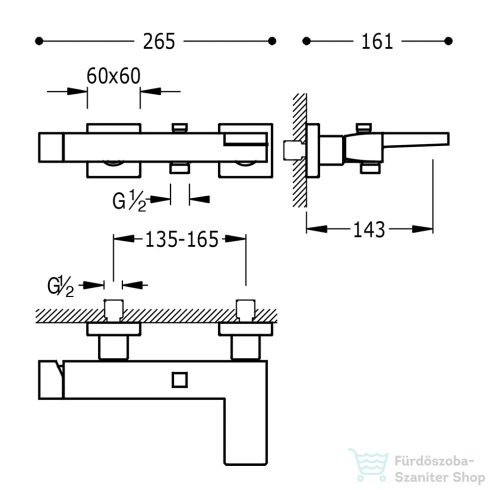 Tres SLIM EXCLUSIVE kádtöltő csaptelep, matt arany 20217001OM