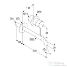 Kludi NOVA FONTE Pura fali mosdócsaptelep 220, fehér 202455315