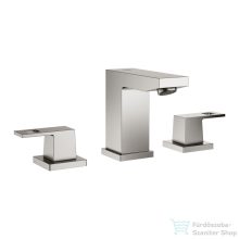   Grohe EUROCUBE 3 üléses mosdó csaptelep automata leeresztővel,Supersteel 20351DC0