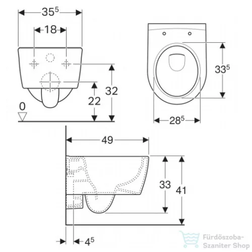 Geberit iCon Rimfree Compact fali wc 204070000