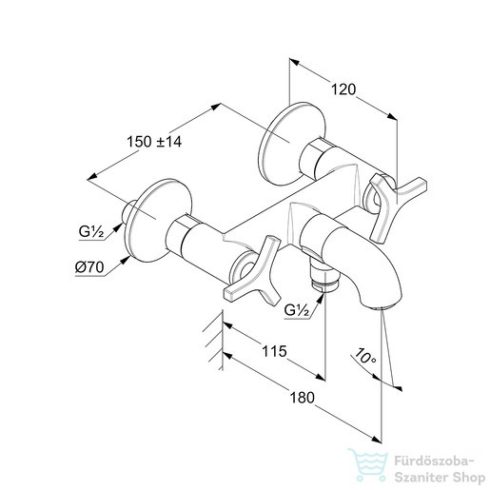 Kludi NOVA FONTE kádtöltő- és zuhanycsap, króm 205400539