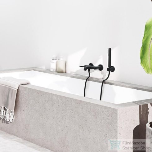 Kludi NOVA FONTE Puristic kádtöltő- és zuhanycsap, matt fekete 205403915