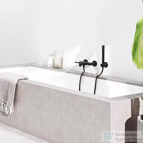 Kludi NOVA FONTE Puristic kádtöltő- és zuhanycsap, matt fekete 205403915