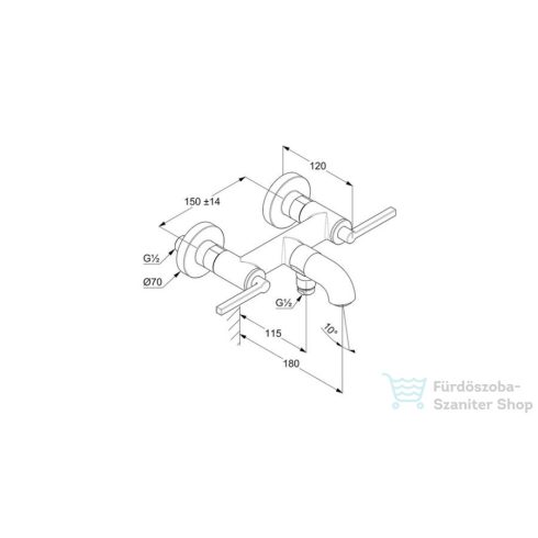 Kludi NOVA FONTE Puristic kádtöltő- és zuhanycsap, matt fehér 205405315