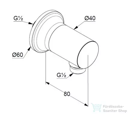 Kludi NOVA FONTE gégecső csatlakozó,króm 2054305-35