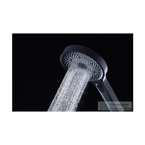 Kielle OUDEE termosztátos zuhanyrendszer 26 cm-es fejzuhannyal,zuhanyszettel,matt fekete/fehér 20602004