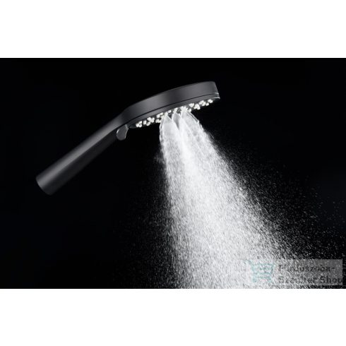 Kielle OUDEE termosztátos zuhanyrendszer 22,8 cm-es fejzuhannyal,zuhanyszettel,matt fekete 20602024