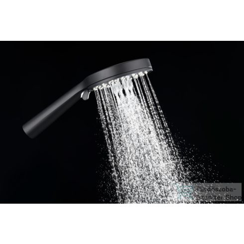 Kielle OUDEE termosztátos zuhanyrendszer 22,8 cm-es fejzuhannyal,zuhanyszettel,matt fekete 20602024
