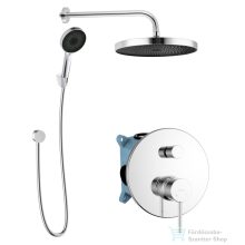   Kielle OUDEE falsík alatti zuhanyrendszer fejzuhannyal, belső egységgel, króm 20602SP20