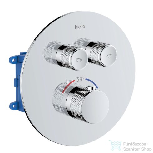 Kielle OUDEE falsík alatti termosztátos zuhanyrendszer fejzuhannyal, belső egységgel, króm 20602SPT10