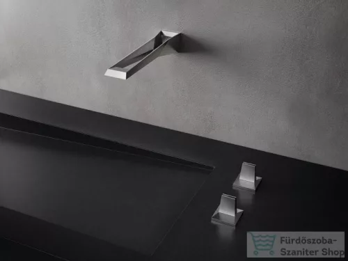 Grohe ALLURE Brilliant Icon 3D 3 lyukas fali mosdó csaptelep, leeresztő nélkül, Steel 20608SD0