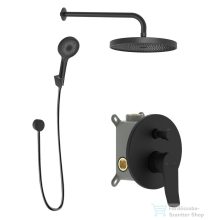   Kielle Nefia falsík alatti zuhanyrendszer fejzuhannyal, belső egységgel, matt fekete 20627SP34