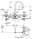 Grohe ATRIO 3 üléses mosdó csaptelep automata leeresztővel,Warm Sunset 20643DA0