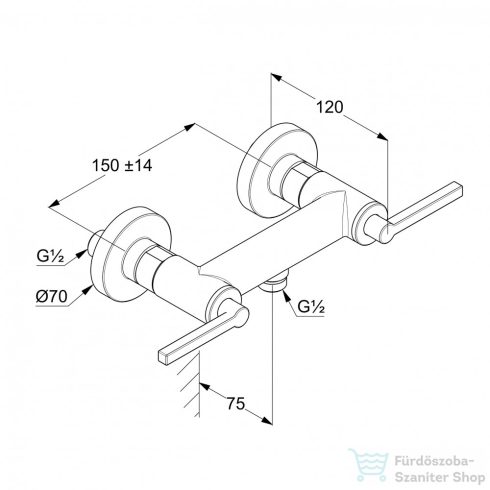 Kludi NOVA FONTE zuhany csaptelep, króm 207100515