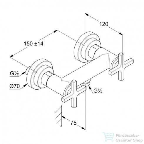 Kludi NOVA FONTE zuhany csaptelep, króm 207100520