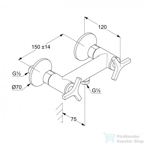 Kludi NOVA FONTE zuhany csaptelep, króm 207100539