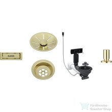   Blanco Le és túlfolyó készlet 1X3,5" InFino lefolyó-távműködtetővel, satin gold 207427