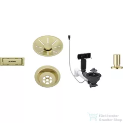   Blanco Le és túlfolyó készlet 1X3,5" InFino lefolyó-távműködtetővel, satin gold 207427