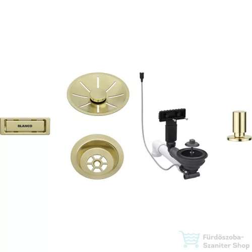 Blanco Le és túlfolyó készlet 1X3,5" InFino lefolyó-távműködtetővel, satin gold 207427