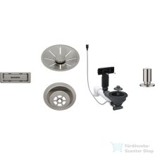   Blanco Le és túlfolyó készlet 1X3,5" InFino lefolyó-távműködtetővel, satin platinum 207435