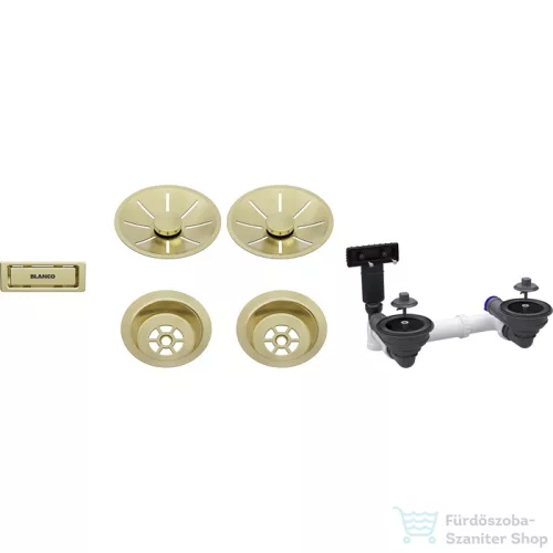 Blanco Le és túlfolyó készlet 2X3,5" InFino lefolyó-távműködtető nélkül, satin gold 207439