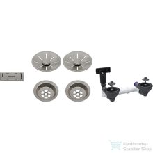   Blanco Le és túlfolyó készlet 2X3,5" InFino lefolyó-távműködtető nélkül, satin platinum 207441