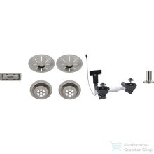   Blanco Le és túlfolyó készlet 2X3,5" InFino lefolyó-távműködtetővel, satin platinum 207445