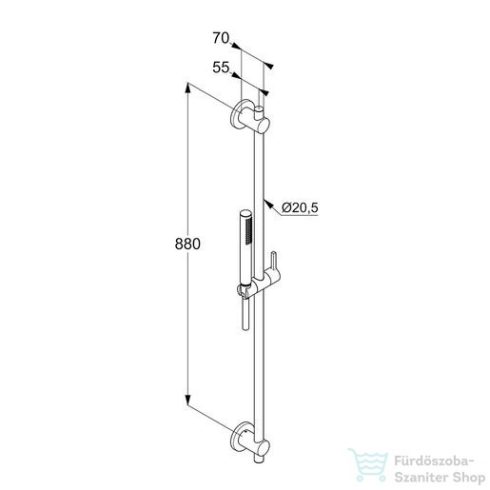Kludi Nova Fonte zuhanygarnitúra 1S, szálcsiszolt arany 20840N0-15
