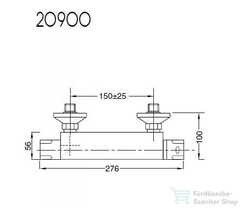 Bugnatese  Termosztátos zuhanycsaptelep króm színben 20900