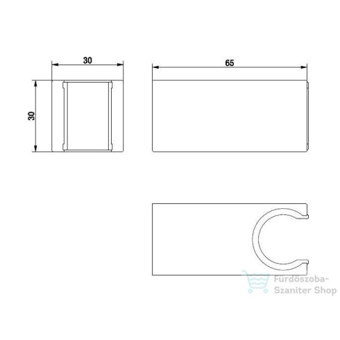 Kielle kézizuhany tartó, szögletes, matt fekete 20901034