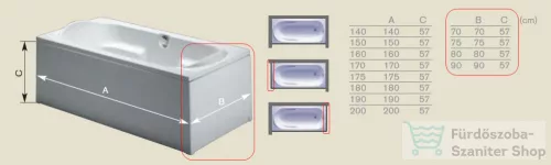 Riho 80 cm oldallap 209281