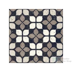   Delconca FRAMMENTI Nero Fiore FR-8, 20x20 cm-es padlólap, 20FR08FI