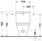 Duravit STARCK 3 Big vario kifolyású monoblokkos wc 6 L,Wondergliss bevonattal,21040900001