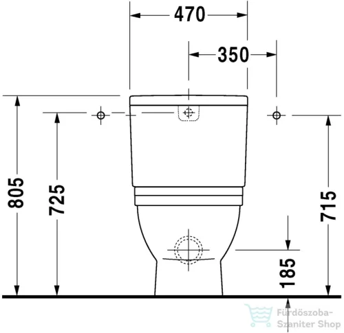 Duravit STARCK 3 Big vario kifolyású monoblokkos wc 6 L,Wondergliss bevonattal,21040900001