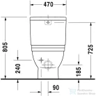 Duravit STARCK 3 Big vario kifolyású monoblokkos wc 6 L,Wondergliss bevonattal,21040900001