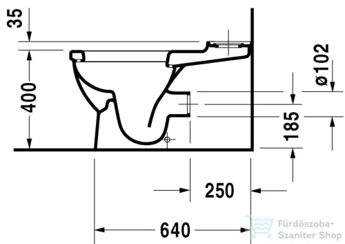 Duravit STARCK 3 Big vario kifolyású monoblokkos wc 6 L,2104090000