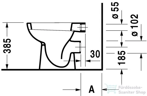Duravit D-Code hátsó kifolyású, mélyöblítésű álló WC 21080900002 ( 210809 )