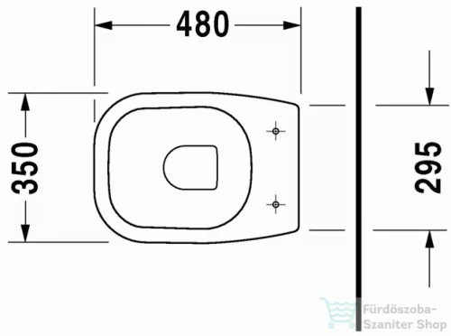 Duravit D-Code hátsó kifolyású, mélyöblítésű álló WC 21080900002 ( 210809 )