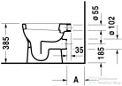 Duravit D-Code hátsó kifolyású, laposöblítésű álló WC 21090900002 ( 210909 )