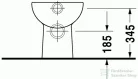 Duravit D-Code hátsó kifolyású, laposöblítésű álló WC 21090900002 ( 210909 )
